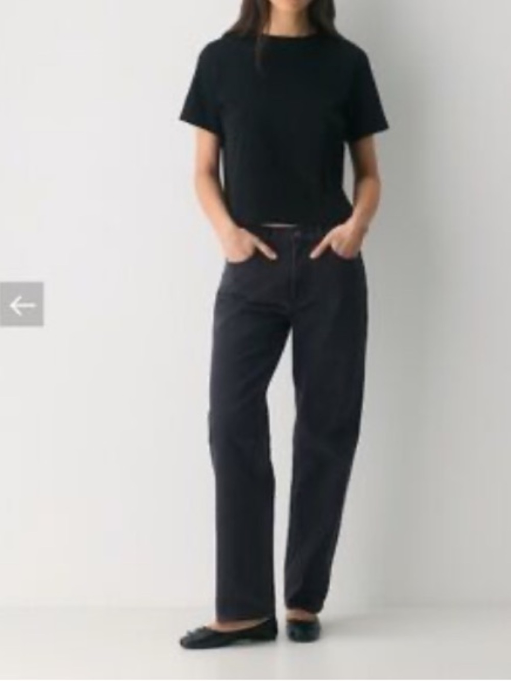 Denim Forum The Comfy Low Rise loose jeans size 23 black